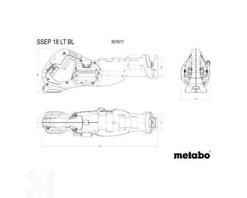 Пила шабельна акумуляторна Metabo SSEP 18 LT BL (без АКБ та ЗП)