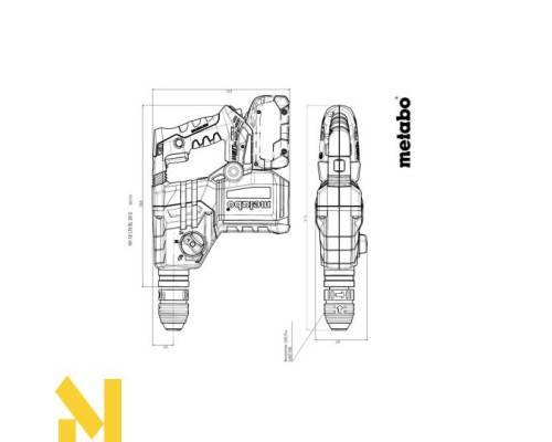 Перфоратор акумуляторний Metabo KH 18 LTX BL 28 Q Set ISA (2x5.5 Аг + ЗП + кейс)