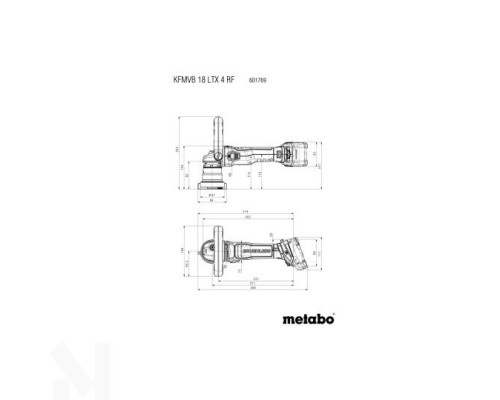 Фрезер кромковий Metabo KFMVB 18 LTX BL 4 RF (без АКБ та ЗП)