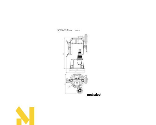 Занурювальний насос для брудної води Metabo SP 220-35 S Inox