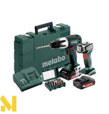 Дриль-шуруповерт ударний акумуляторний Metabo SB 18 LT Set + ліхтар + набір біт (602103610)