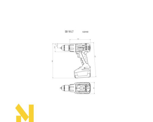 Акумуляторний дриль-шуруповерт ударний Metabo SB 18 LT Каркас + MetaLoc