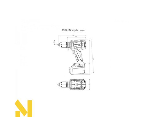 Шуруповерт акумуляторний Metabo BS 18 LTX Impuls (без АКБ та ЗП)
