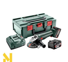 Болгарка (кутова шліфмашина) акумуляторна Metabo W 18 L 9-125 + 2x4,0 Аг MetaBox