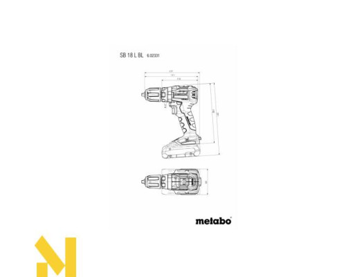 Дриль-шуруповерт ударний акумуляторний Metabo SB 18 L BL (602331800)