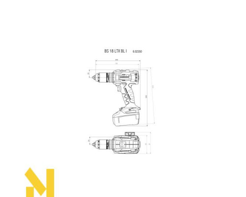 Дриль-шуруповерт акумуляторний Metabo BS 18 LTX BL I (602350800)