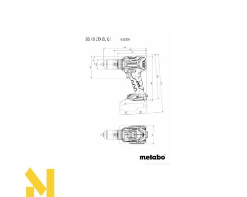 Акумуляторний дриль-шуруповерт Metabo BS 18 LTX BL Q I (2x5,2 Ah, metaBOX 145 L, ASC 55)