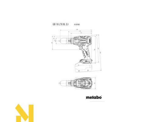 Різьбонарізчик акумуляторний Metabo GB 18 LTX BL Q I (без АКБ та ЗП)