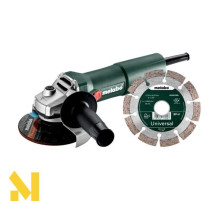 Болгарка (кутова шліфмашина) Metabo W 750-125 Set Сoncrete