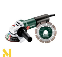 Болгарка (кутова шліфмашина) Metabo WQ 1100-125 Set Сoncrete