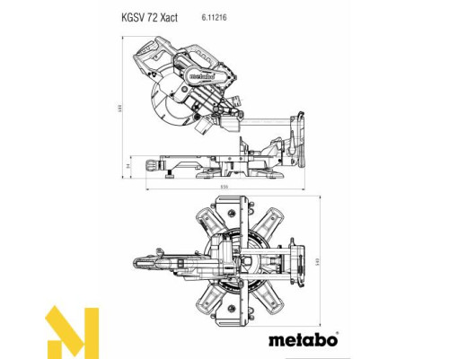 Пила торцювальна Metabo KGSV 72 XACT