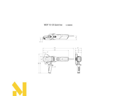 Болгарка (кутова шліфмашина) Metabo WEVF 10-125 Quick Inox
