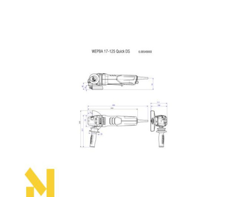 Болгарка (кутова шліфмашина) Metabo WEPBA 19-125 Q DS M-Brush