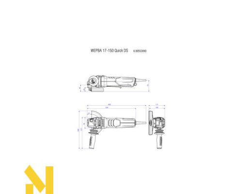 Болгарка (кутова шліфмашина) Metabo WEPBA 19-150 Q DS M-Brush