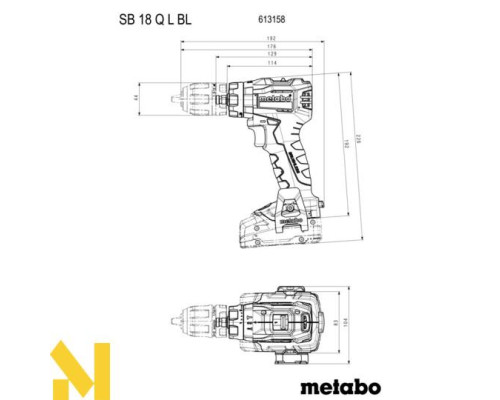 Дриль-шурупокрут акумуляторний Metabo SB 18 L BL Q (без АКБ та ЗП)