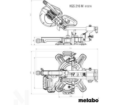 Пила торцювальна Metabo KGS 216 M SET (613216900)