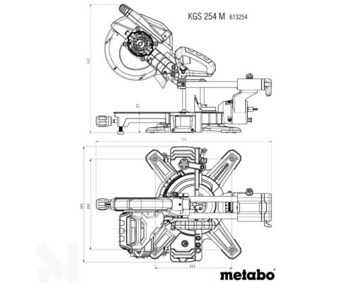 Пила торцювальна Metabo KGS 254 M (613254000)