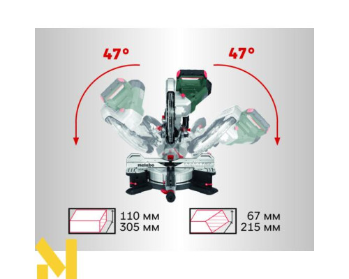 Пила торцювальна Metabo KGS 305 M SET