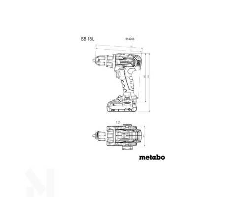 Дриль-шуруповерт ударний акумуляторний Metabo SB 18 L Set