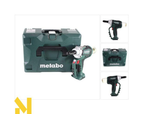 Заклепочник акумуляторний Metabo NP 18 LTX BL 5.0 (без АКБ та ЗП, MetaLoc)