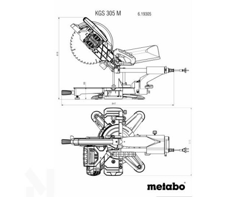 Пила торцювальна Metabo KS 305 M