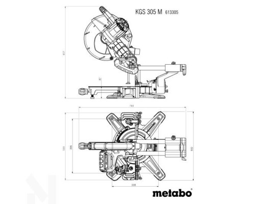 Пила торцювальна Metabo KGS 305 M + платформа KSU 401
