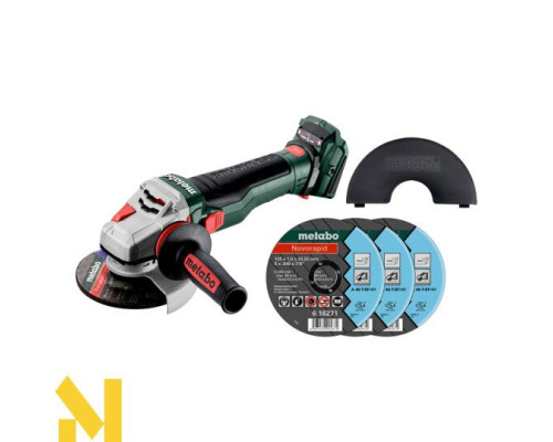 Болгарка (кутова шліфмашина) акумуляторна Metabo SET WB 18 LTX BL 15-125 QUICK (без АКБ та ЗП)