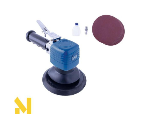 Шліфмашина ексцентрикова пневматична Scheppach з аксесуарами (7906100719)