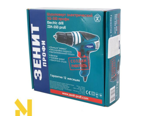 Шурупуверт мережевий Зеніт ЗШ-550 ПРОФІ