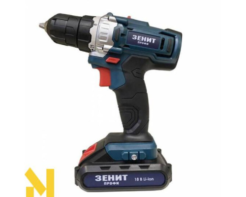 Шуруповерт акумуляторний Зеніт ЗША-18 LiW Профі