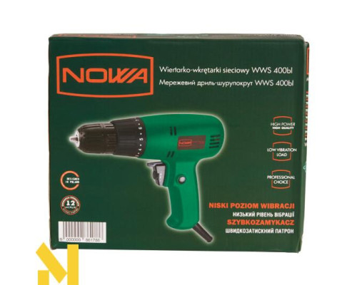 Дриль-шурупокрут мережевий NOWA WWS 400bl