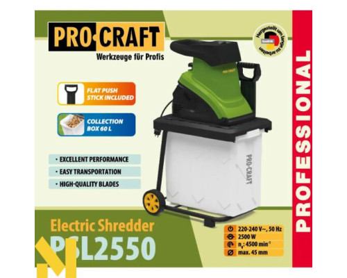 Подрібнювач садовий електричний Procraft PSL2550