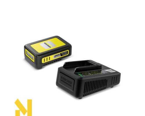 Набір Karcher газонокосарка LMO 18-33 + триммер LTR 18-25 + швидкозарядний комплект + акумулятор