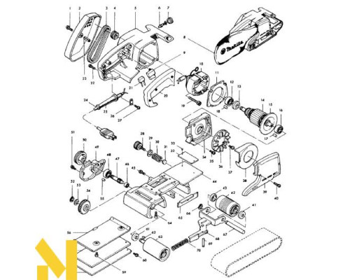Шліфмашина стрічкова Makita 9924DB