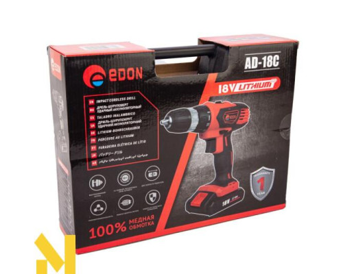 Шуруповерт акумуляторний Edon AD-18C