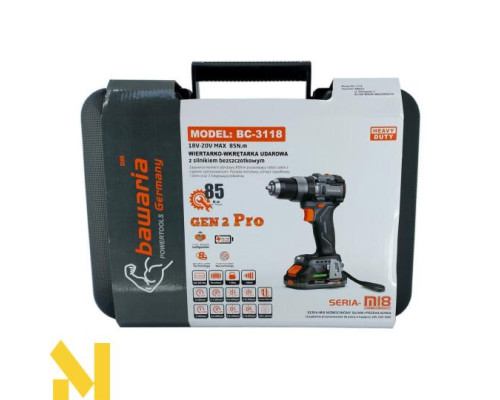 Дриль-шуруповерт акумуляторний BAWARIA BC-3118 безщітковий (без АКБ та ЗП)