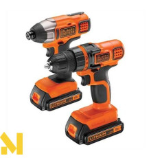 Акумуляторний дриль-шуруповерт і ударний шуруповерт Black&Decker BDCDDIM18B
