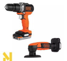 Набір інструментів акумуляторних BLACK&DECKER BDCK121S1S (BDCHD12S1 + BDCDS12N)