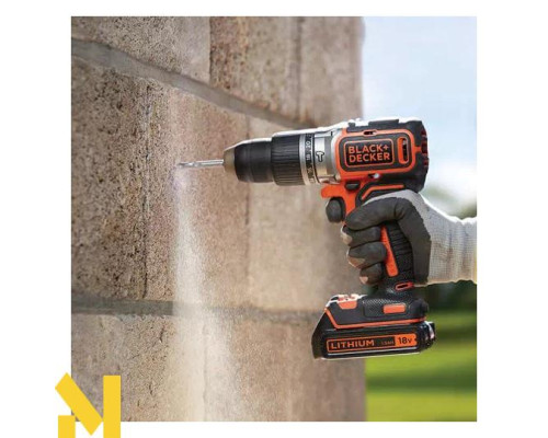 Дриль-шурупокрут акумуляторний ударний BLACK&DECKER BL188KB