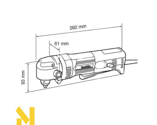 Дриль кутовий Makita DA3011F