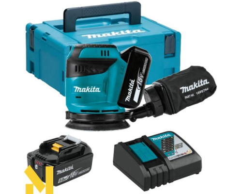 Шліфмашина ексцентрикова акумуляторна Makita DBO180RTJ