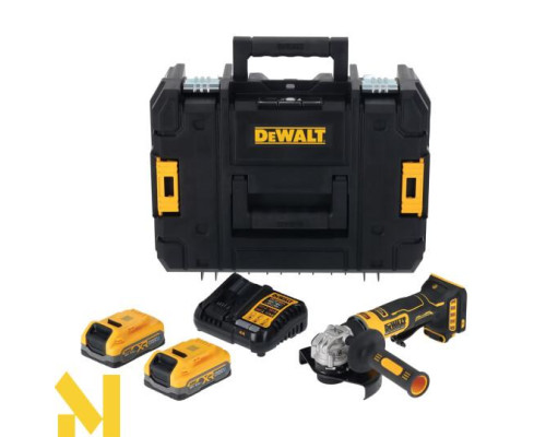 Болгарка (кутова шліфмашина) акумуляторна DeWALT DCG404S2T