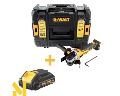 Болгарка (кутова шліфмашина) акумуляторна DeWALT DCG405NT + DCB187 (без ЗП)
