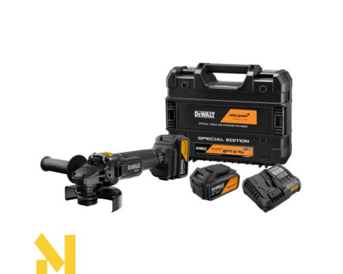 Болгарка (кутова шліфмашина) акумуляторна McLaren F1 TEAM SPECIAL EDITION DeWALT DCG45MP2T