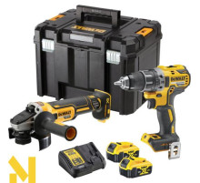 Набір електроінструментів акумуляторних DeWALT DCK2020P2T (DCD791 + DCG405  + 2 х DCB184 + DCB115)