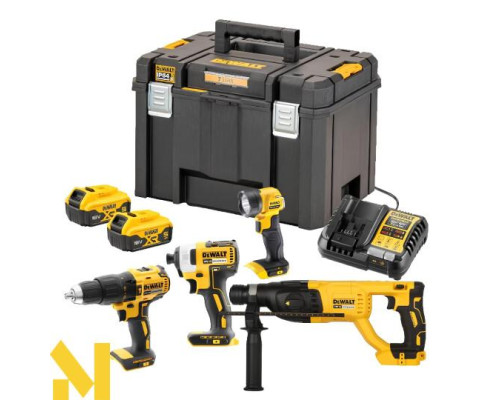 Набір з чотирьох інструментів безщіткових DeWALT DCK440P2T