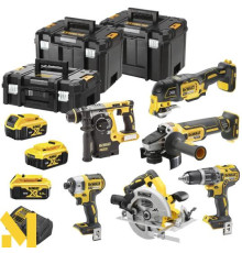 Набір інструментів акумуляторних DeWALT DCK685P3T (DCD796 + DCH273 + DCF887 + DCG405 + DCS355 + DCS570)