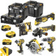 Набір інструментів акумуляторних DeWALT DCK685P3T (DCD796 + DCH273 + DCF887 + DCG405 + DCS355 + DCS570)