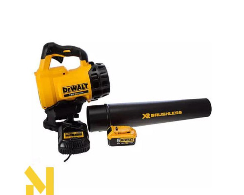 Повітродувка садова акумуляторна DeWalt DCM562P1 + АКБ 18 В/5 Ач DCB184