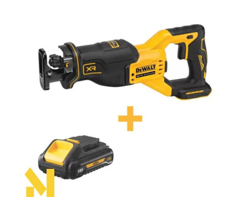 Пила шабельна акумуляторна DeWALT DCS382N+DCB187